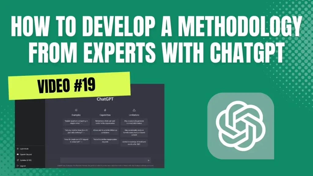 How To Develop A Methodology From Experts With ChatGPT