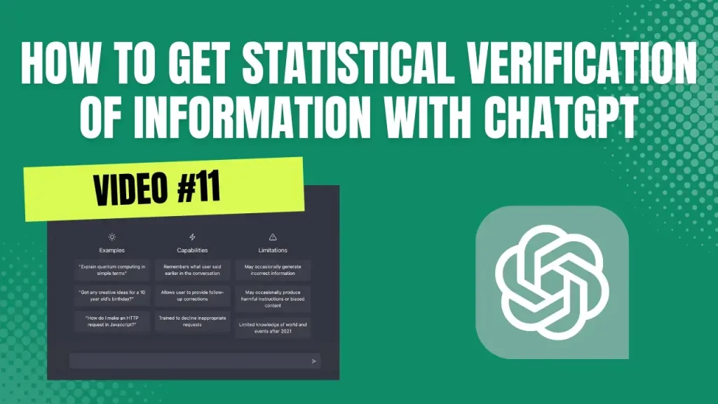 How To Get Statistical Verification Of Information With ChatGPT