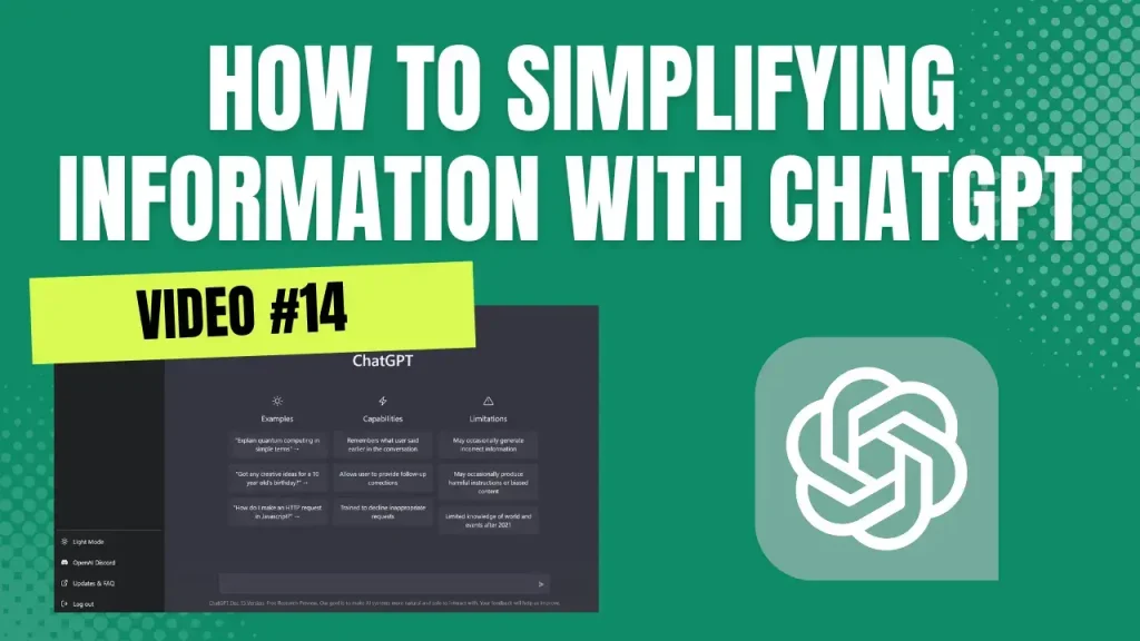 How To Simplifying Information With ChatGPT