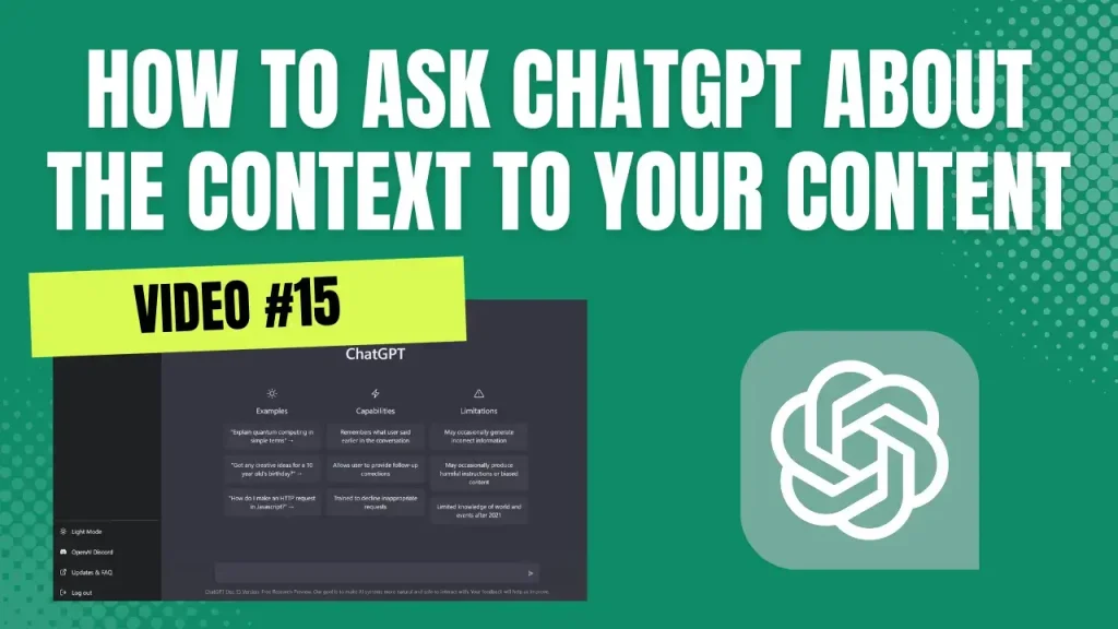 How to Ask ChatGPT About The Context To Your Content