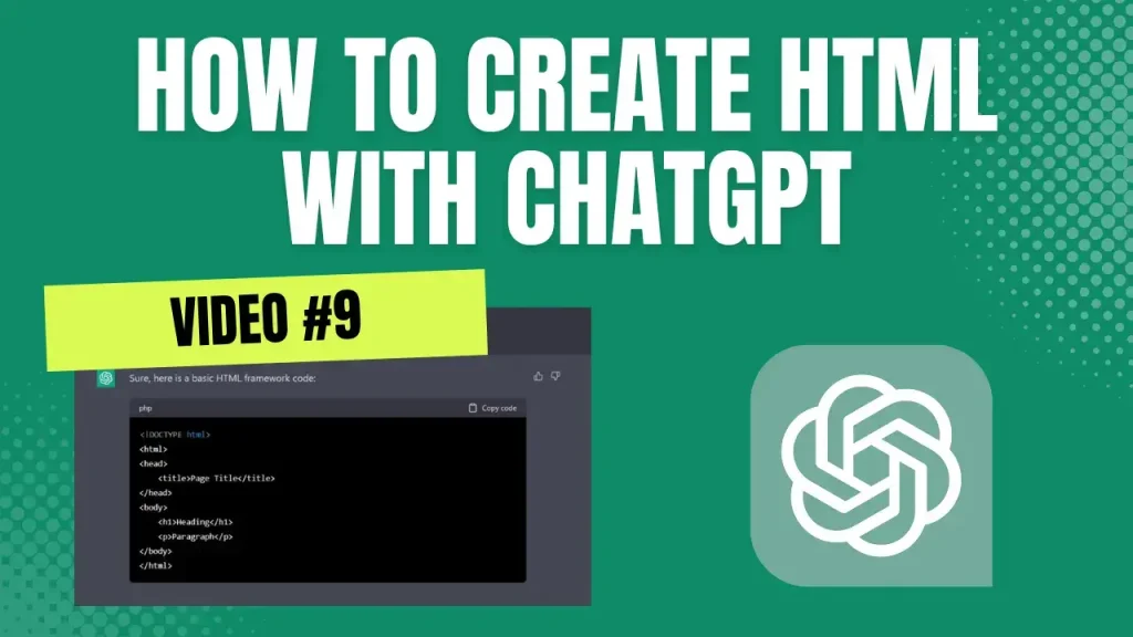 how to create html With chatgpt
