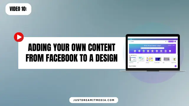 Adding Your Own Content From Facebook To A Design