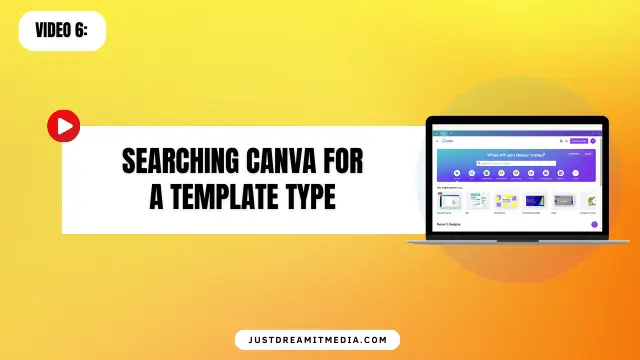 Searching Canva for A Template Type