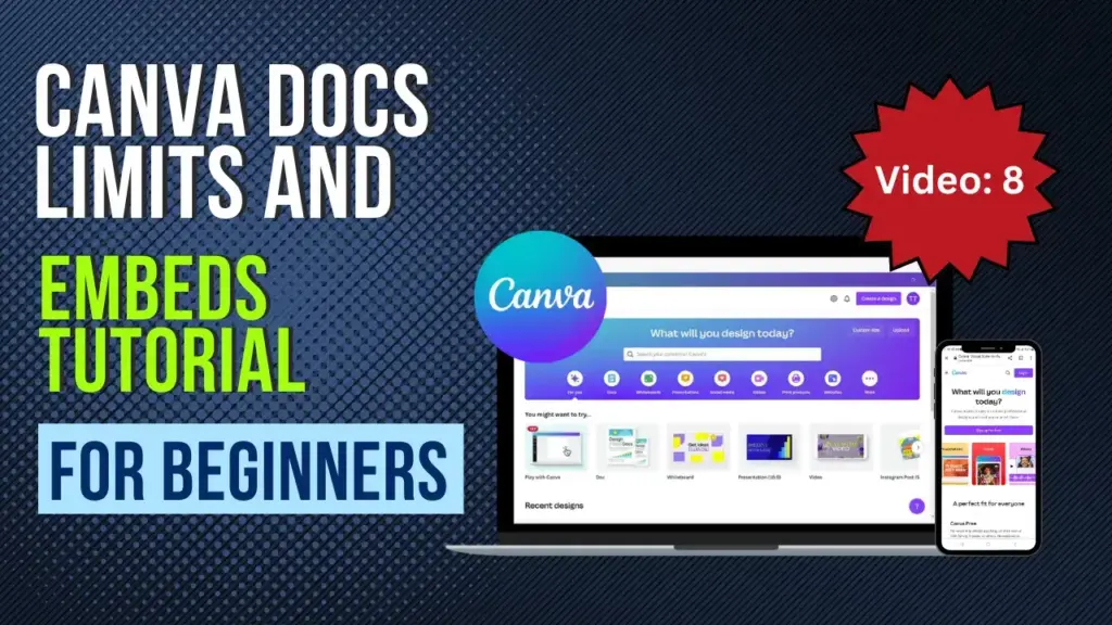 canva docs limits and embeds tutorial for beginners