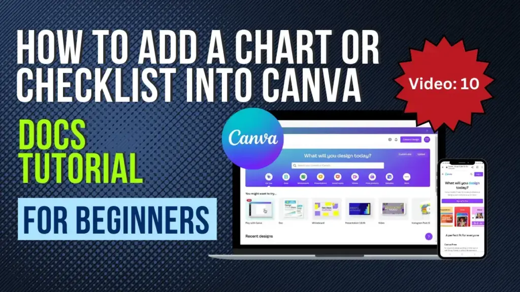 how to add a chart or checklist into canva docs tutorial for beginners