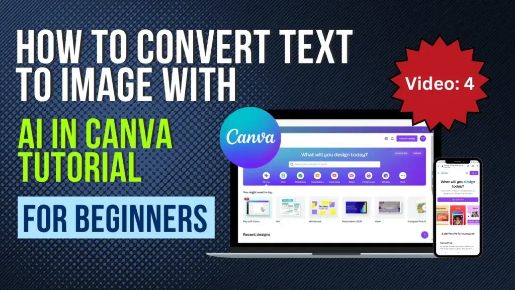 how to convert text to image with ai in canva tutorial for beginners