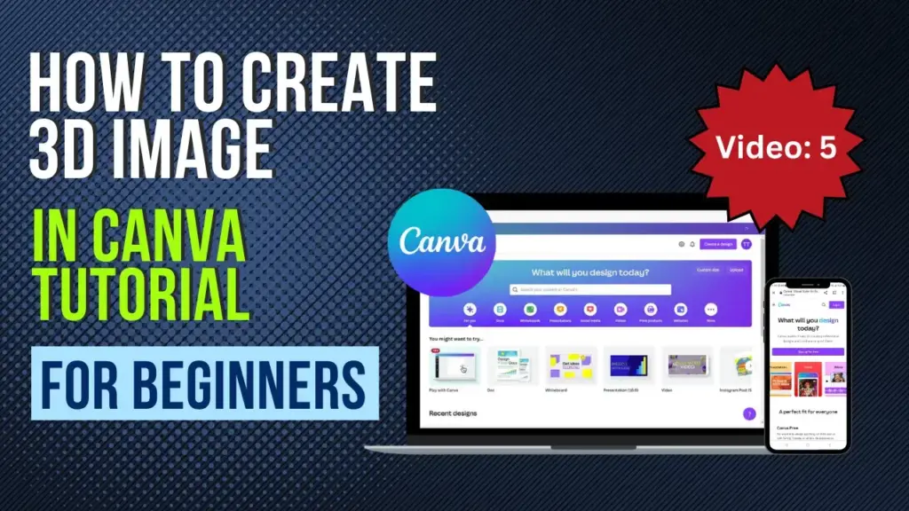 how to create 3d image in canva tutorial for beginners