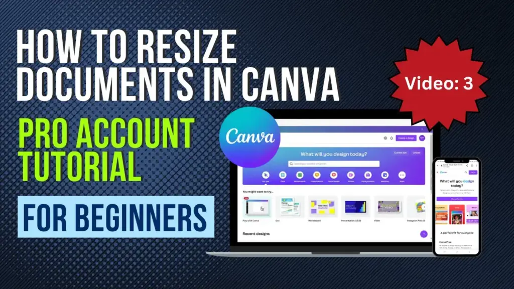 how to resize documents in canva pro account tutorial for beginners