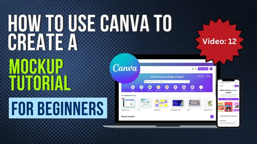 how to use canva to create a Mockup tutorial for beginners