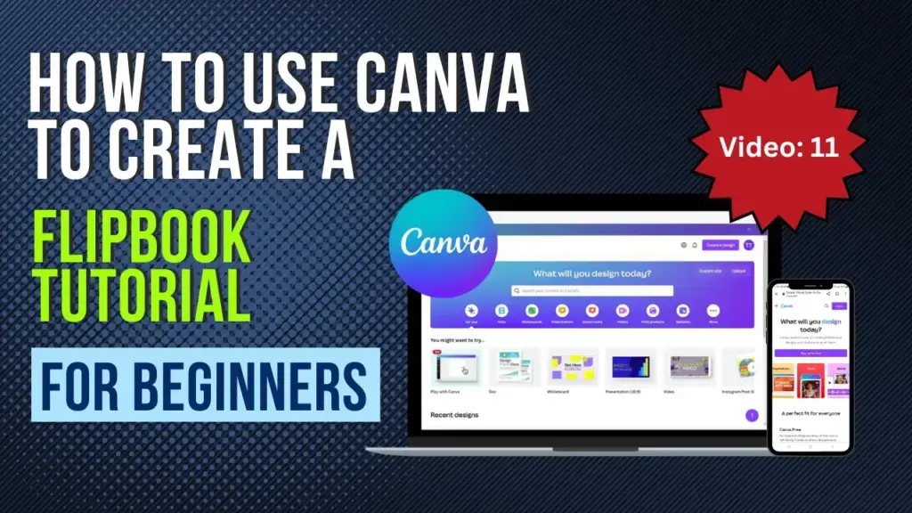 how to use canva to create a flipbook tutorial for beginners