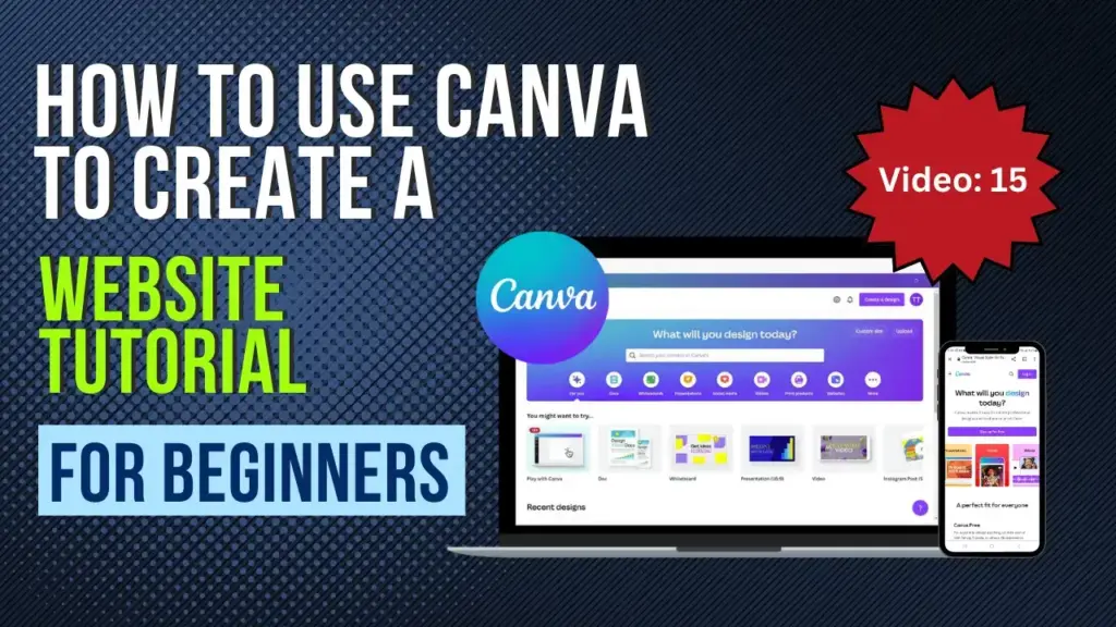 how to use canva to create a website tutorial for beginners