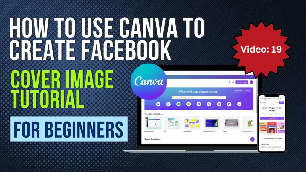 how to use canva to create facebook cover image tutorial for beginners