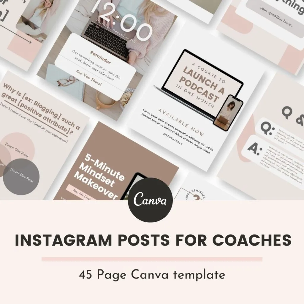 canva templates for instagram coaches