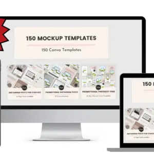canva website mockups with master resell rights