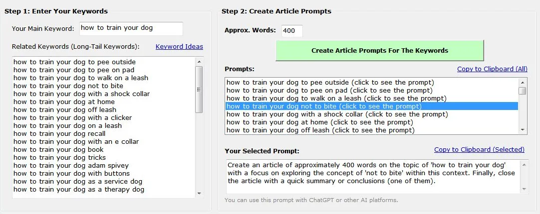 chatgpt article writing prompts