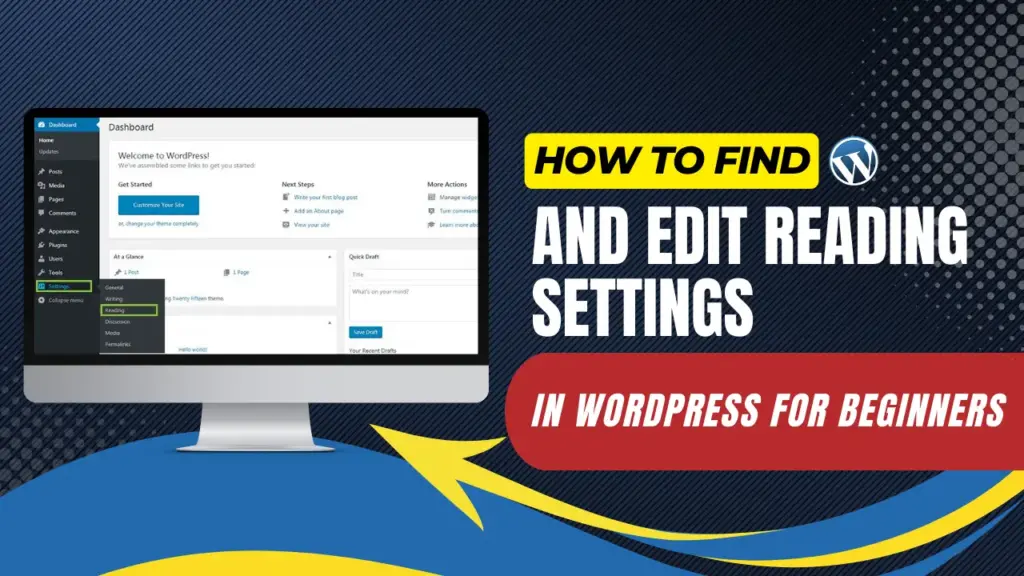 how to find and edit reading settings in wordpress for beginners