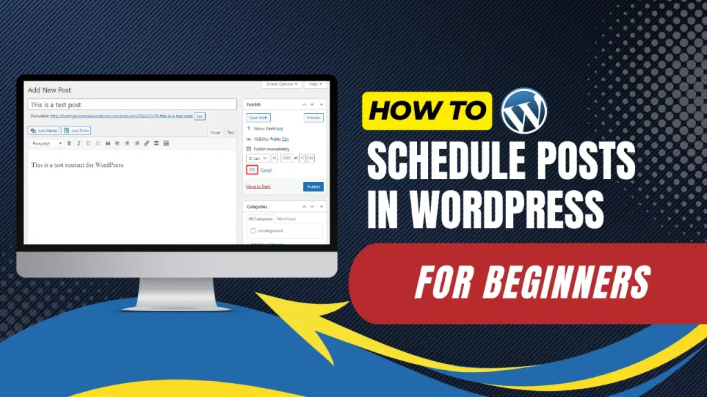 how to schedule posts in wordpress for beginners