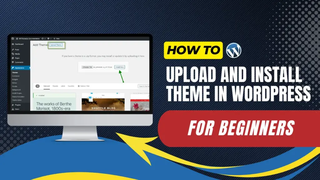 how to upload and install theme in wordpress for beginners