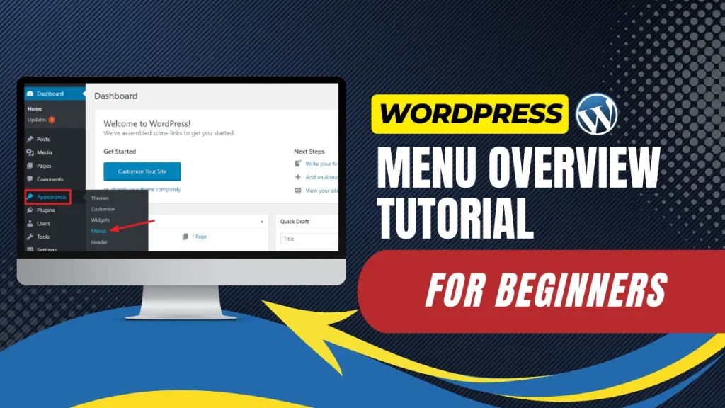 wordpress menu overview tutorial for beginners