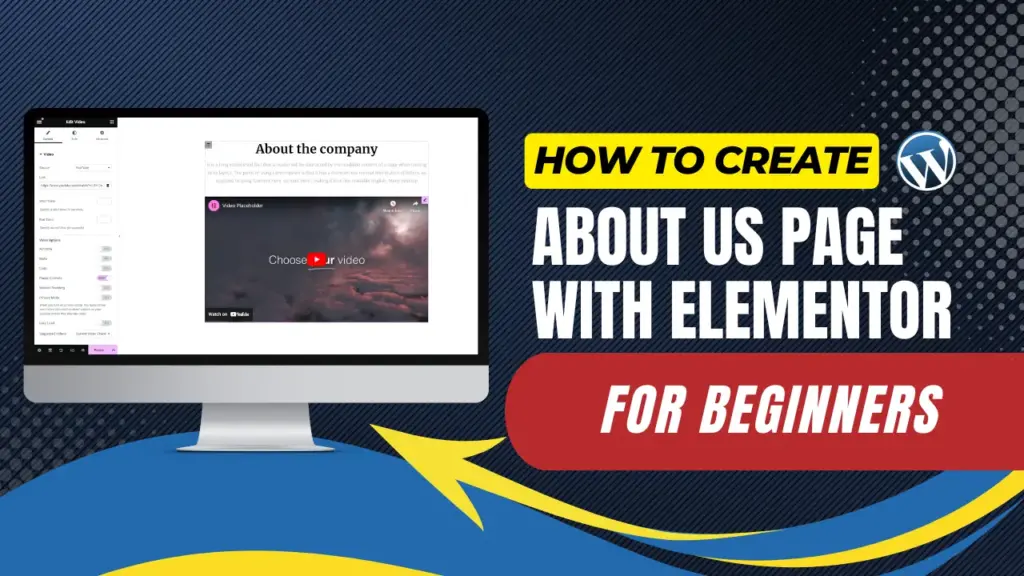 how to create about us page in wordpress with elementor for beginners