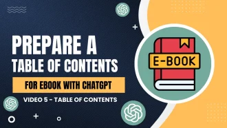 prepare a table of contents for ebook with chatgpt